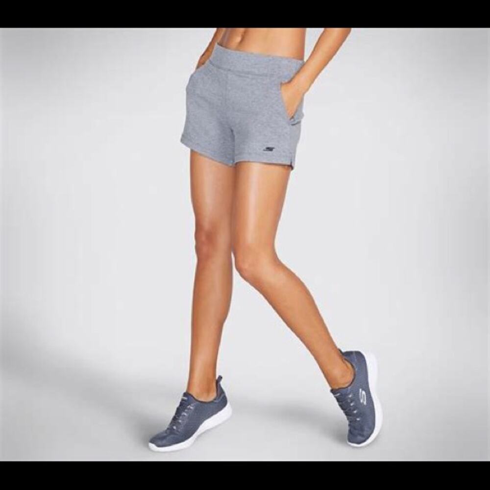 SKECHERS Womens Size XS Heather Grey 2 Pocket Activewear Casual Sweat Shorts